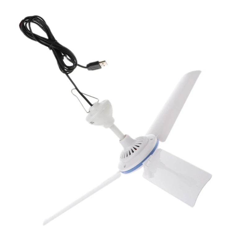 Ventilatore da soffitto USB Power Silenzioso Ventilatore da soffitto USB piccolo con 3 foglie