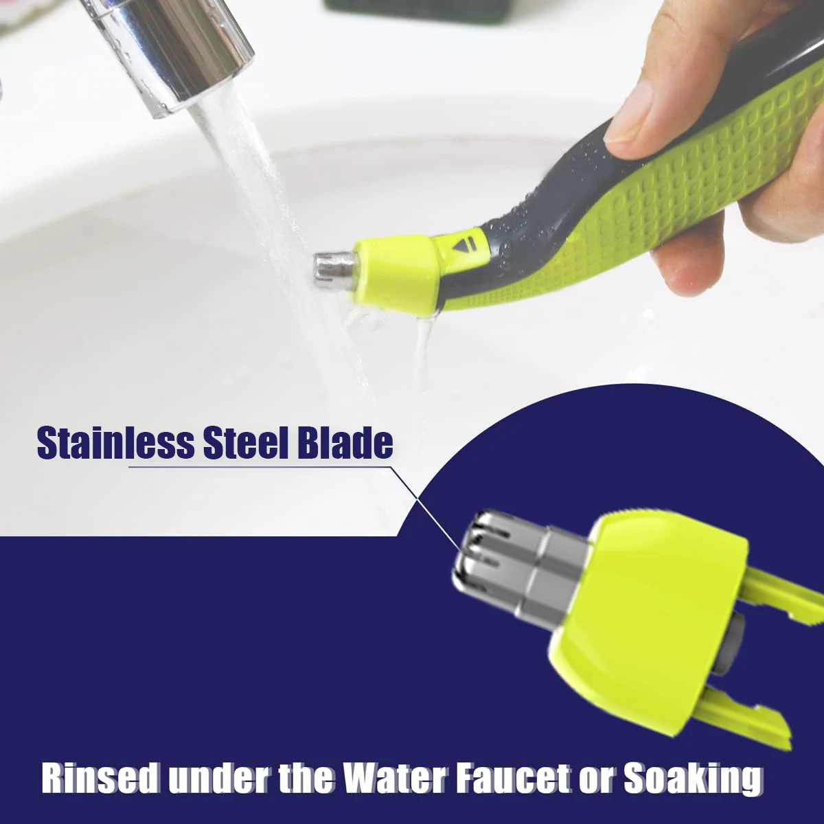 رؤوس بديلة لتشذيب شعر الأنف من Brangdy لفيليبس OneBlade QP2520 QP2630 QP6520 QP6530 ماكينة حلاقة قابلة للشطف بشفرة مزدوجة الحافة