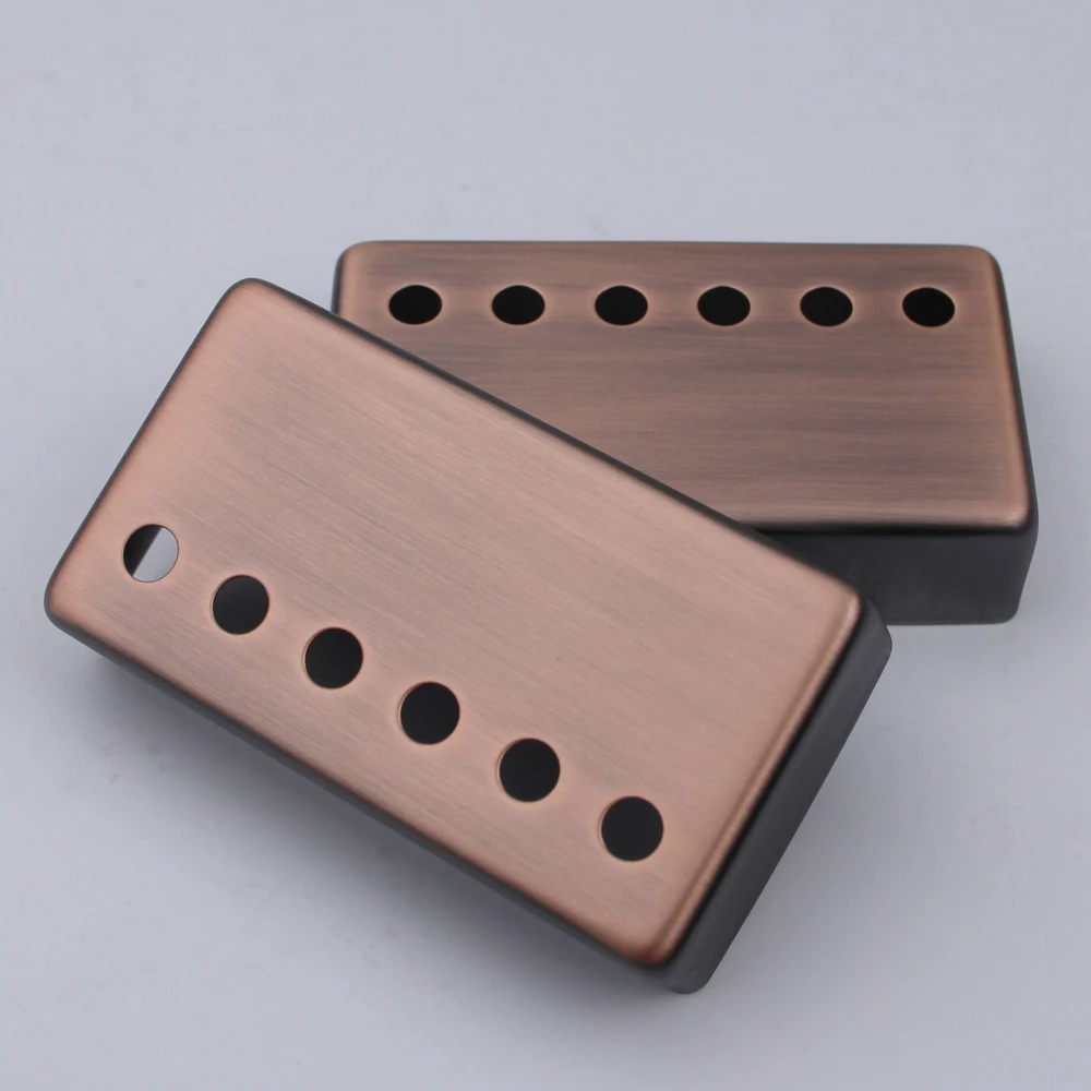 2 PCS Humbucker Guitar Pickup Covers Cupronickel Material 50 52mm for LP Parts