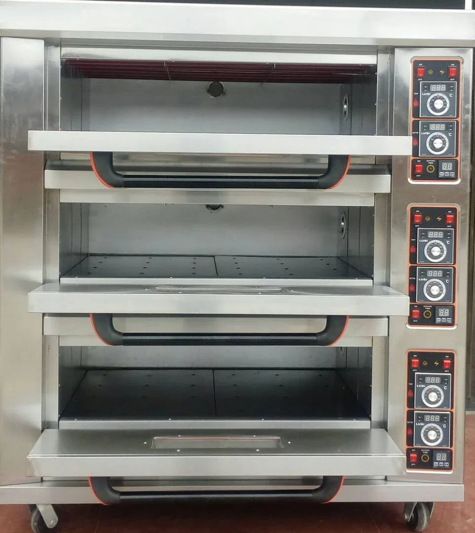 

z JOY Electric For 3 Deck 6trays 9Trays deck pizza oven for bakery