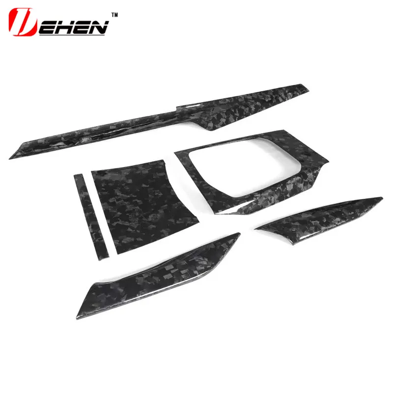 

Для BMW 3 4 серии G80 G82 G20 G26 G42 2023-2026 сухое углеродное волокно, крышка панели передач автомобиля, внутренний комплект, наклейки, автомобильные аксессуары