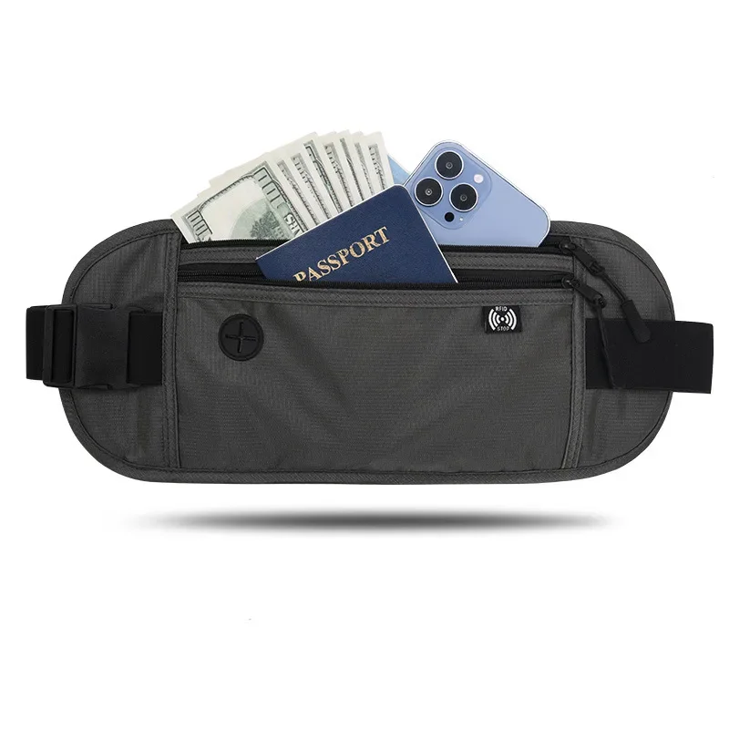 Travel Waist Pack Pouch for Passport Money Belt Bag, Hidden Security Wallet, Outdoor Sports, Jogging Chest Pack