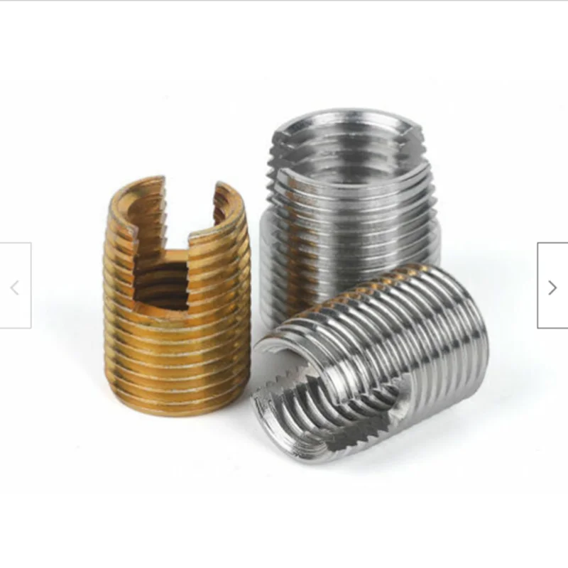 Stainless Steel 302 Style Threaded Metal Thread Repair Insert Self Tapping Inserts Slotted Screw Threade M2 M4 M6 M8 M12 M14 M18