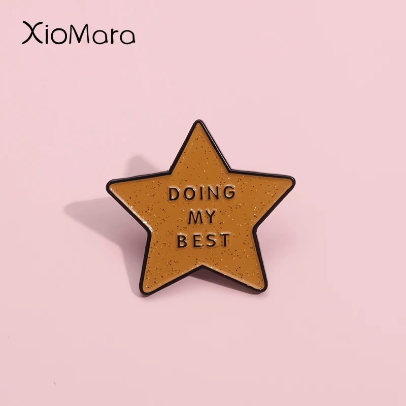 Benutzer definierte Stern Emaille Pins tun meine beste Brosche Revers Hemd Kragen Abzeichen inspirierende lustige Schmuck Geschenk für die besten Freunde