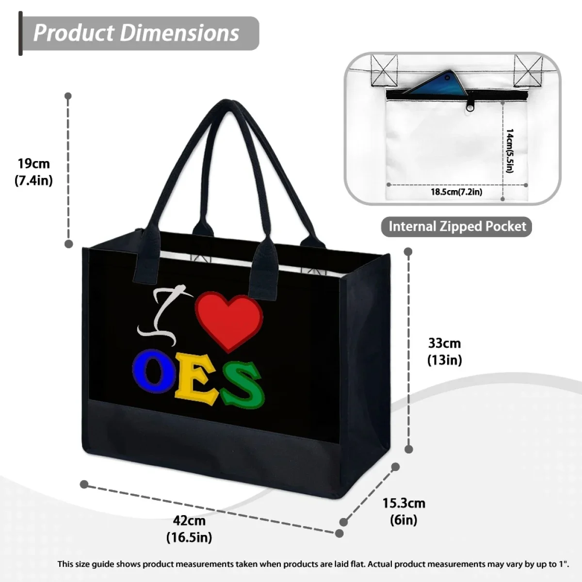 I Love OES Sistars Order Of Eastern Totes bolso de compras de almacenamiento portátil de viaje de moda femenina, bolsos casuales de viaje de lona