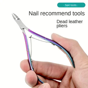 Aço inoxidável Nail Cutícula Clippers, pinças, empurrador, remoção da pele morta, tesoura, ferramentas de manicure, 1Pc 8 principais vendas removedor de cuticula - №7
