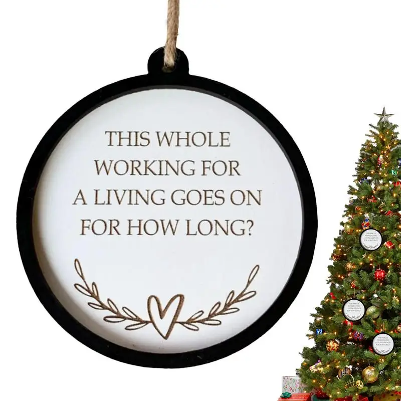 Coworker Secret Keepsake Christmas Tree Keepsake Decoration Coworker Secret Ornament Keepsake Sign Round Appreciation Christmas