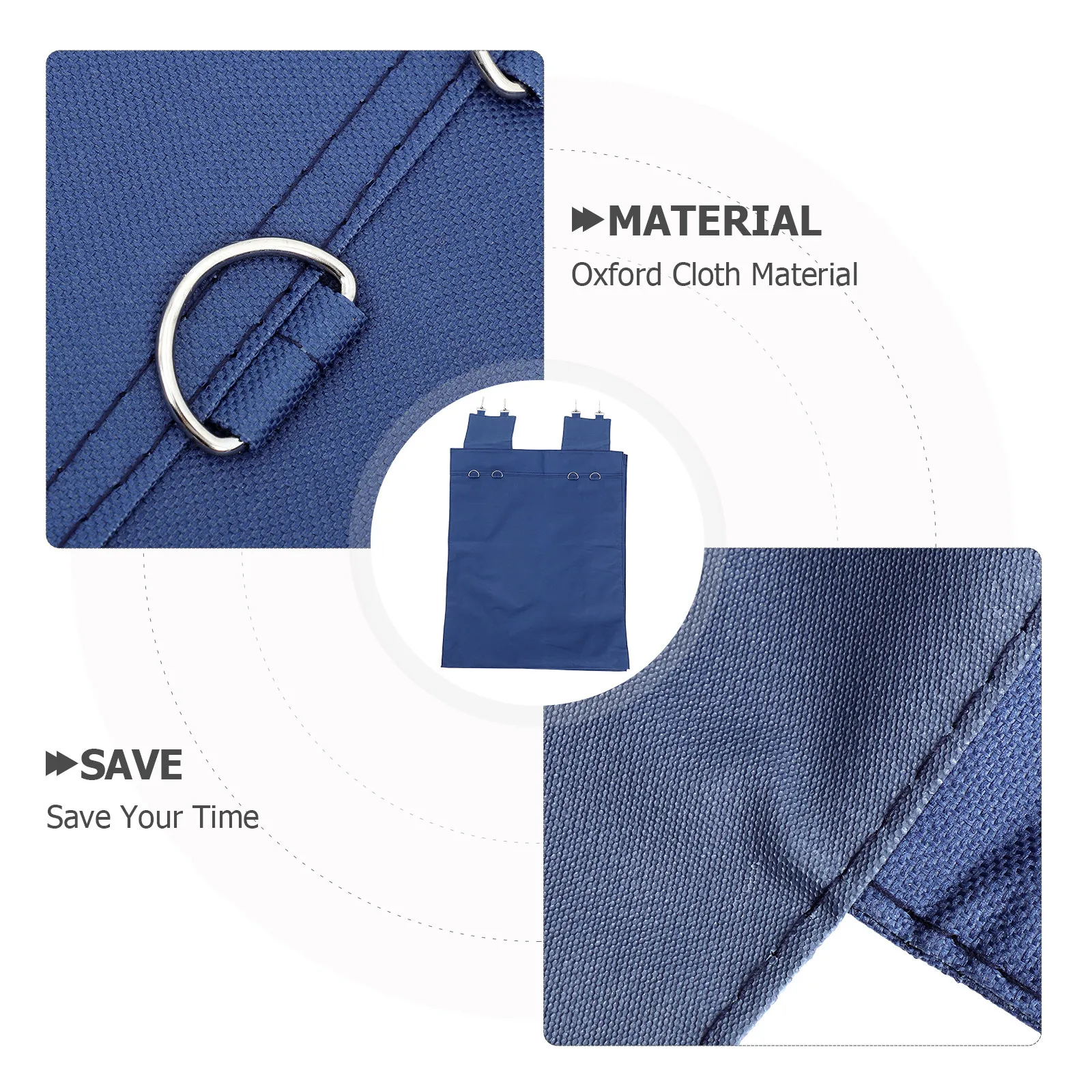 Heavy Duty Oxford Cloth Housekeeping Cart Hanging Trash Bag for Cleaning Supplies Organizer Multiple Pockets Hotels Offices