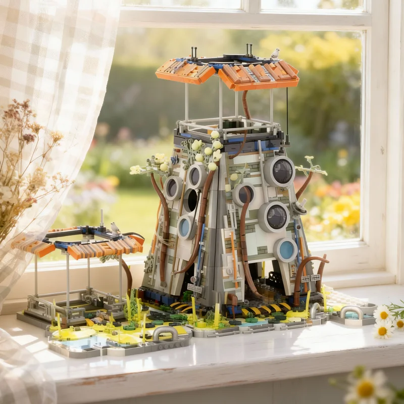 

2777 деталей MOC: Модульный набор для сборки неоновых уличных пейзажей, конструктор, развивающая игрушка, идея для рождественского подарка