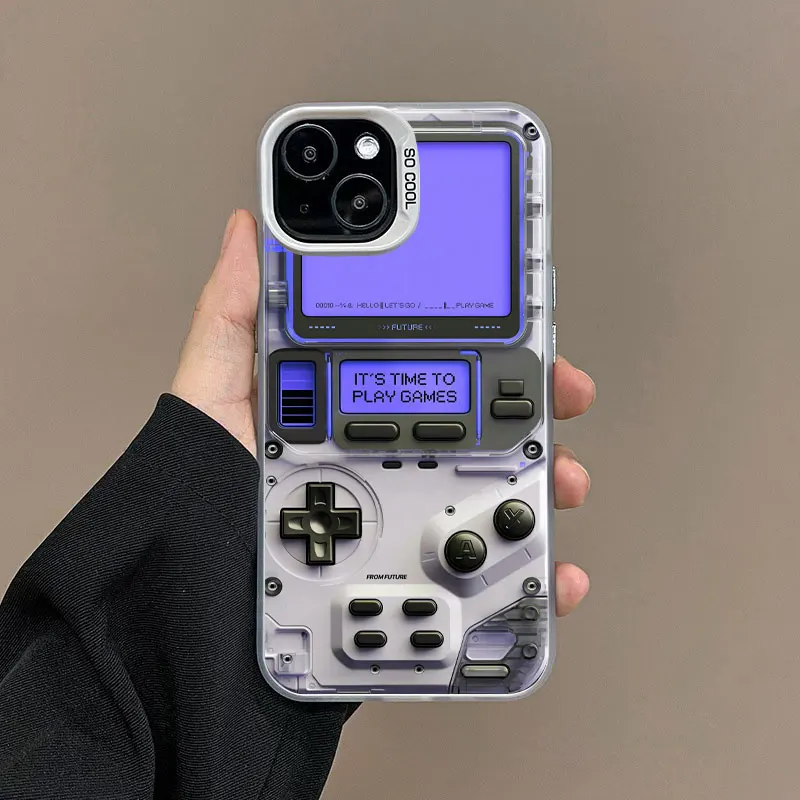 Technologie-Spielkonsole 2D-Druck Handyhülle für iPhone 11 12 13 Mini Pro Max 17 14 15 16 Pro Max Plus Stoßfeste Laser-Schutzhülle – Detail 4