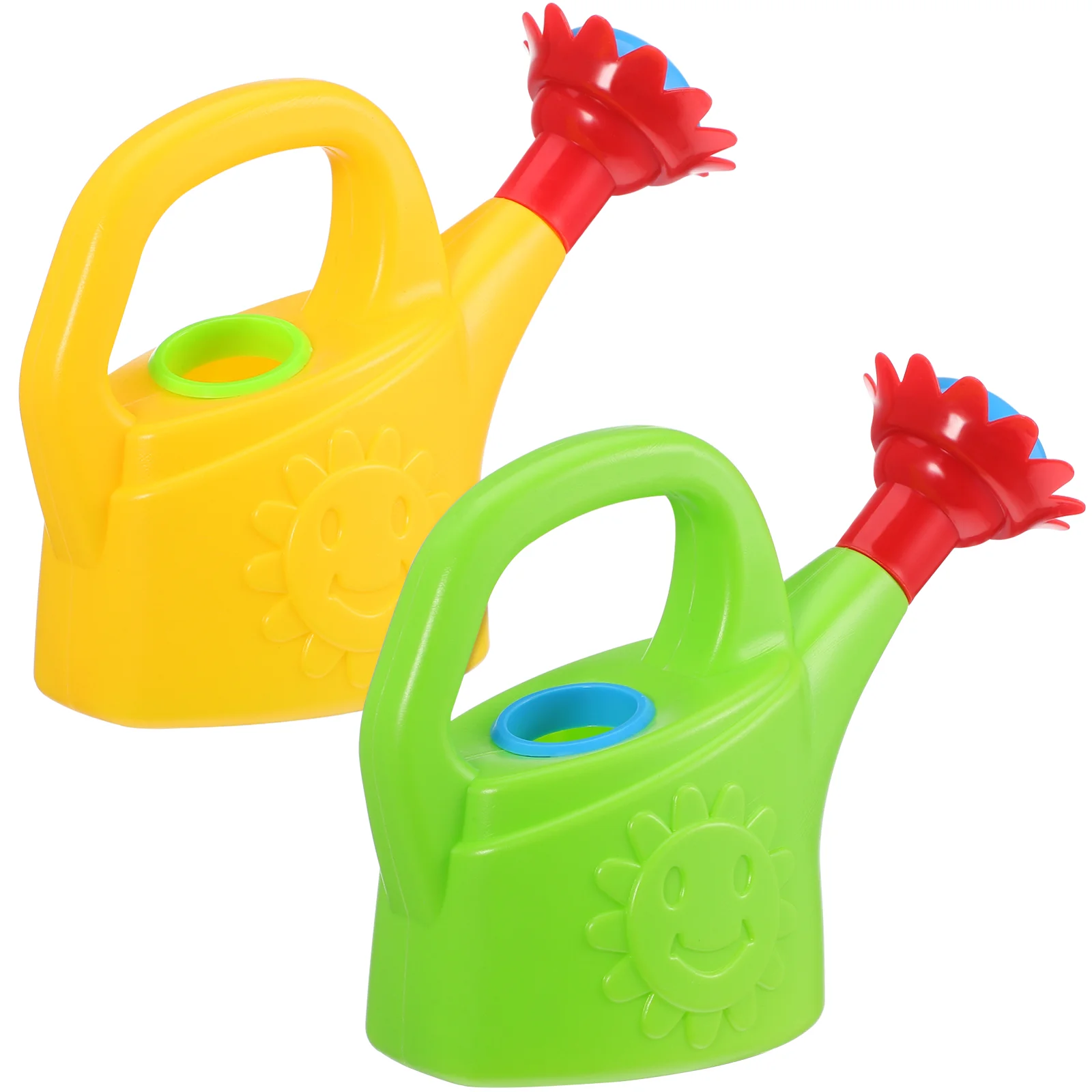 

NUOBESTY 2pcs Plastic Watering Cans Children Watering Kettle Toy Bathing Educational Toy for (Random Color)