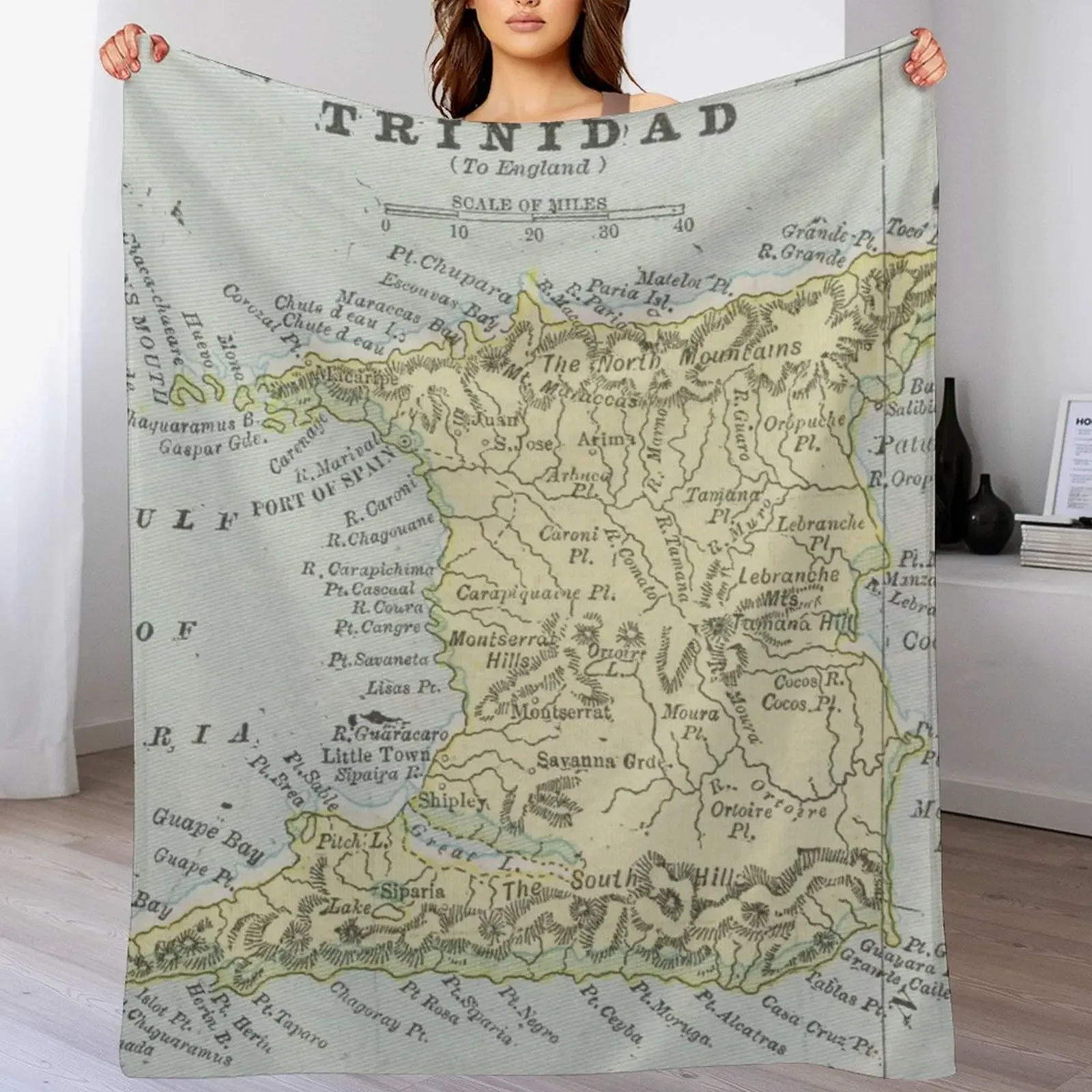 

Vintage Trinidad Island Map (1901) Throw Blanket Decorative Sofa heavy to sleep Bed covers For Baby Blankets