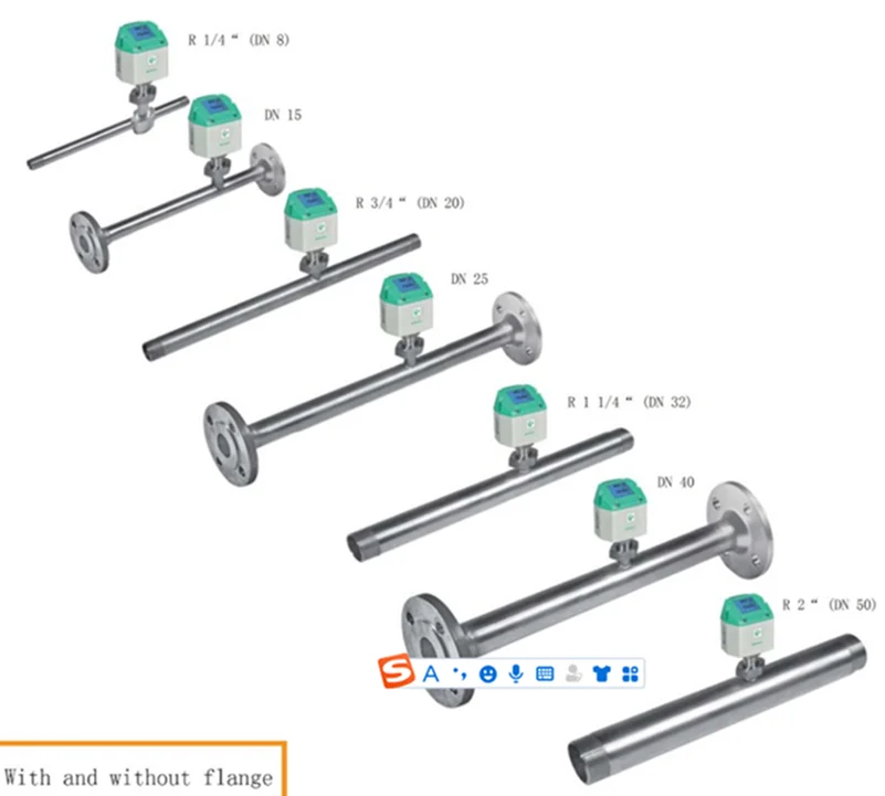 Cheap 4-20mA RS485 DN15~DN80 pipe line  flowmeter CS VA520 Price 3 Inch Water Mass  Compressed Air Flow Meter