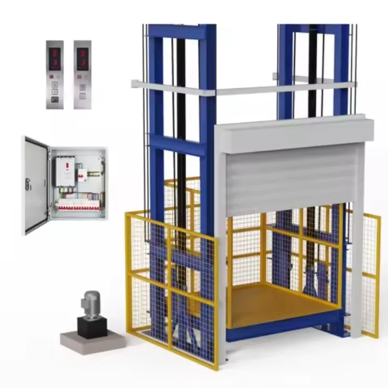 Heavy Duty Hydraulic Scissor Lift Table 1T Loading Capacity 7M 8M Height With Remote Control