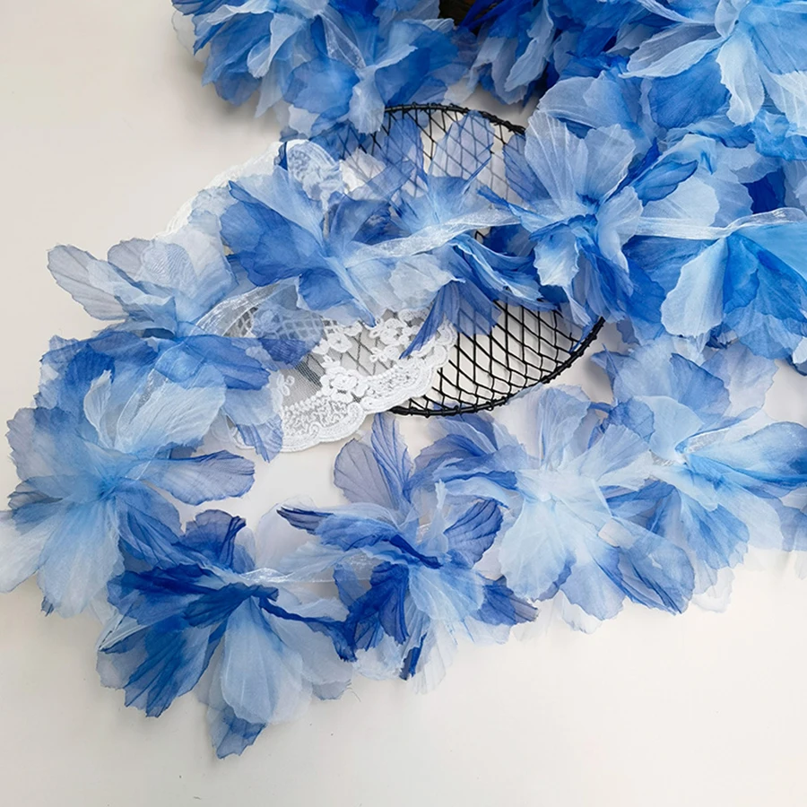 10 Stück 3D-Blumenstickerei-Spitzenapplikationen Kleidungsreparatur DIY Nähzubehör Weihnachtsbaum Weihnachtsdekoration – Detail 4