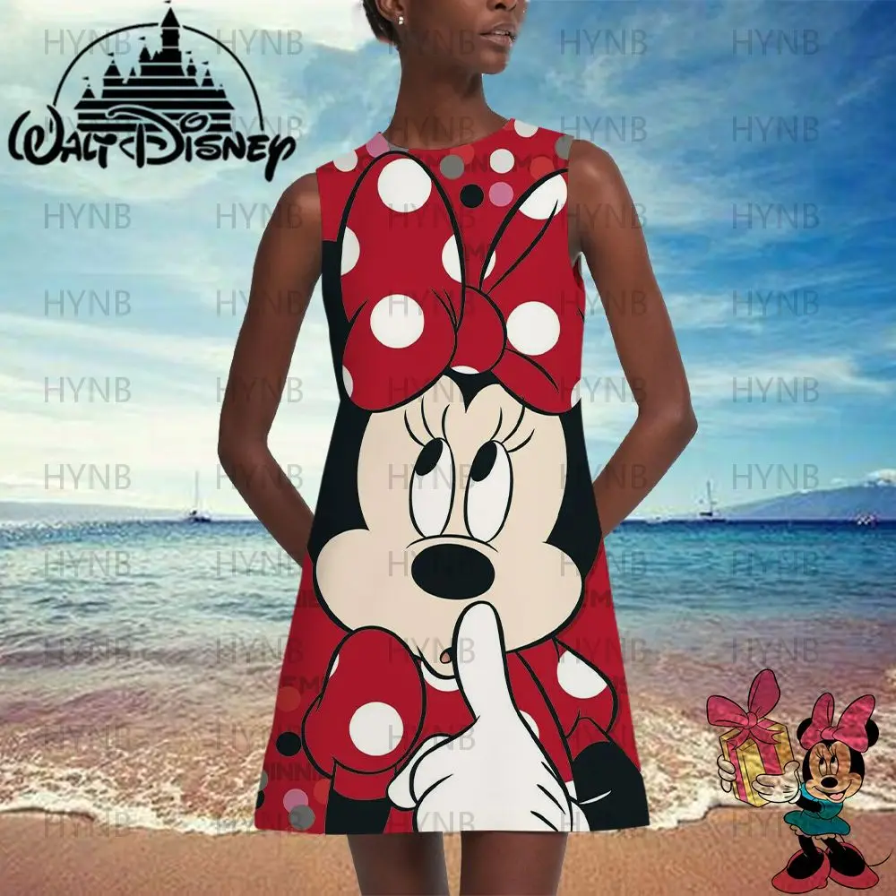 

Minnie Mouse Party Dresses Boho Cover-ups Disney African Women Sexy Woman Cool Women's Dress Mini Y2k Fashion Beach Mickey 2022