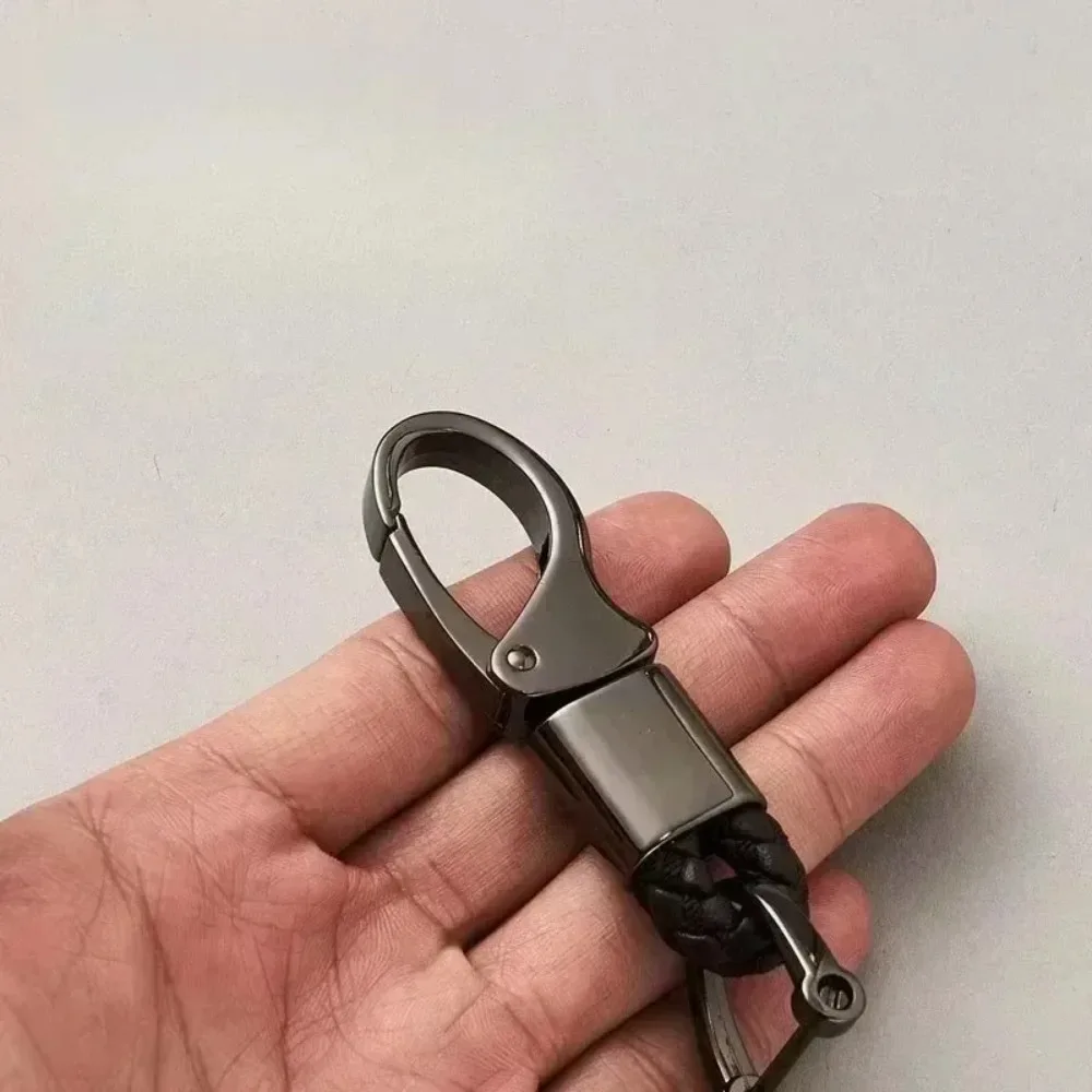 

Custom Logo Name Woven Rope Keychain Fashionable Personalized Buckle Car Keyring Women Men Key Ring Chain Horseshoe Gift
