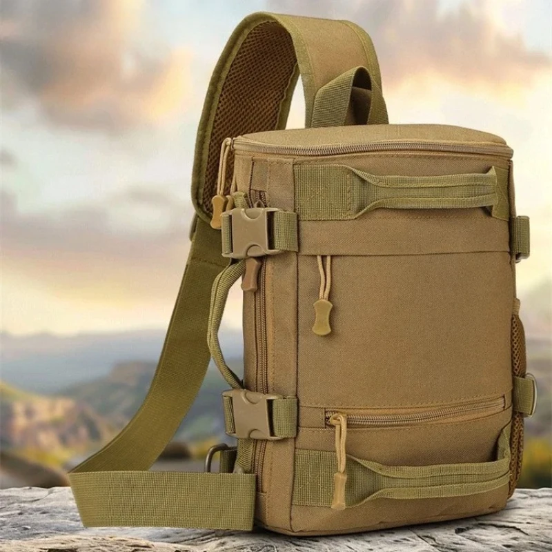 

Outdoor Bags Men's Climbing Chest Bag Tactical Sports Single Backpack Outdoor Hiking Large Capacity Fishing Hunting Shoulder Bag