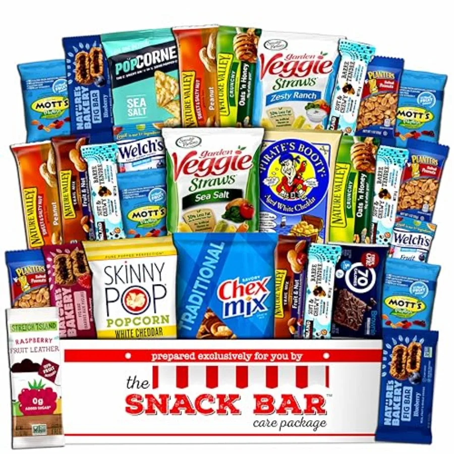 

Healthy snack Care Package 30 count A Gift crave Snack Box with a Variety of Healthy Snack Choices Great for Office College Mil