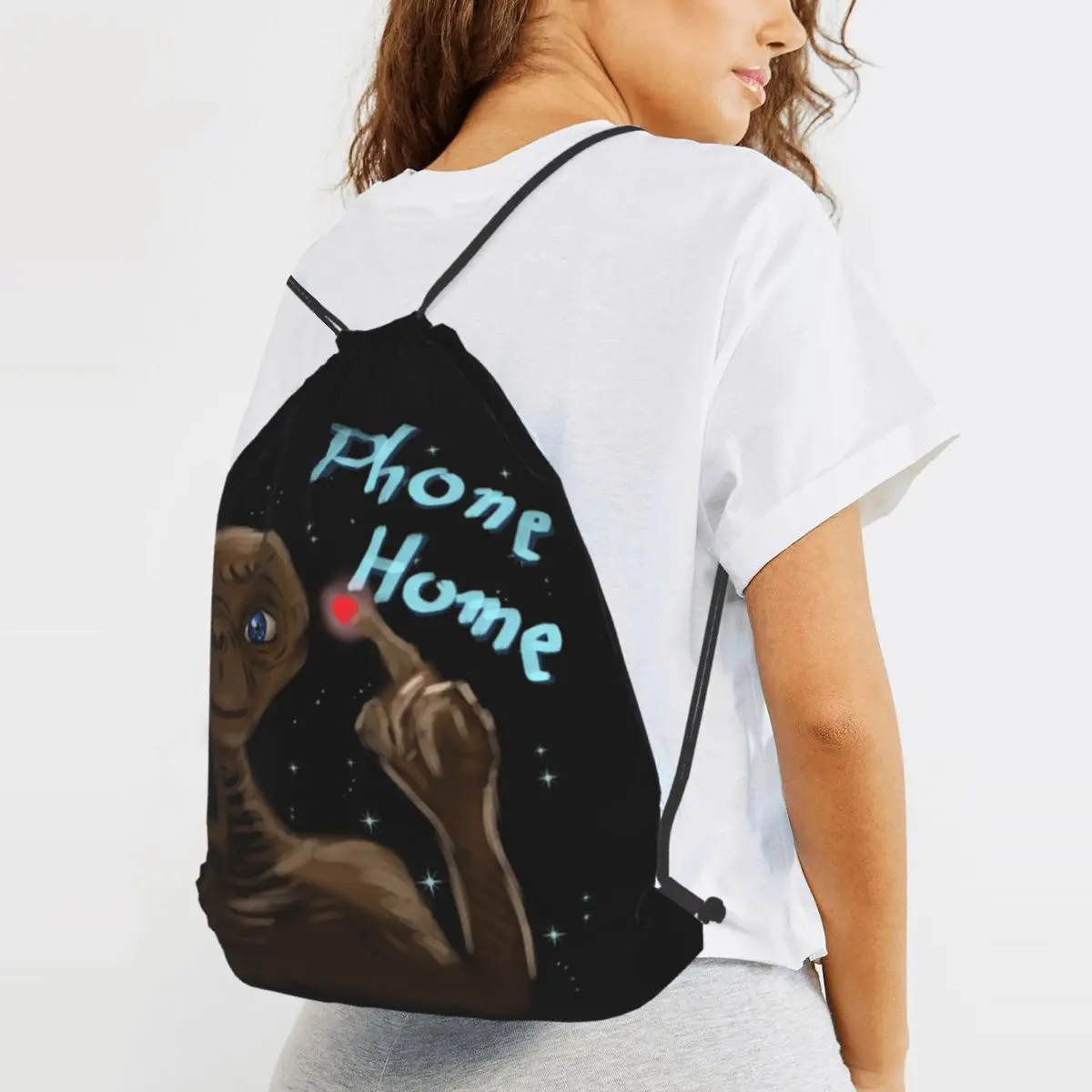 

Phone Home Backpacks Fashion Drawstring Bundle Pocket Storage Bag Book Bags for Travel School
