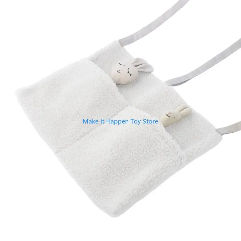 28EC حقيبة تخزين عملية بجانب السرير سهلة التركيب حقيبة للحمل مع جيوب مزدوجة لحقيبة تعليق عملية بجانب سرير الطفل #5