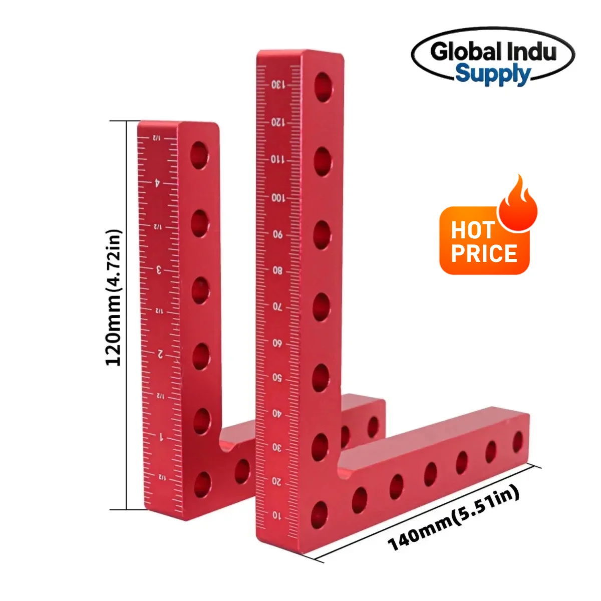 90 Degree L-Shaped Auxiliary Clamp, 120/140mm Right Angle Panel Fixing Tool for Woodworking