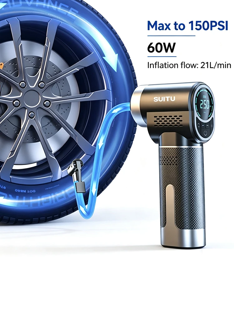 AliExpress EAFC 150PSI Wireless Car Tire Inflator Portable Electric Air Compressor Smart Tire Pump for Motorcycle Bicycle Ball Inflation