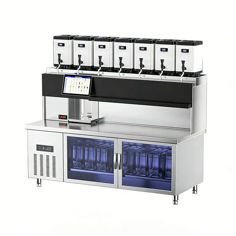 milk tea shop equipment, automatic production, intelligent calibration, one-click cleaning and disinfection console