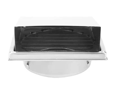 Wall Air Vent Outlet 304 Stainless Steel Metal Cover Exhaust Grille 125mm/150mm Adjustable Air Valve For Bathroom Kitchen Office