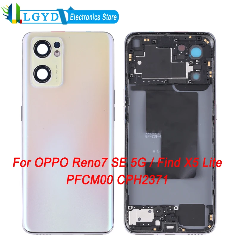 Battery Back Cover + Middle Frame for OPPO Reno7 SE 5G / Find X5 Lite PFCM00 CPH2371