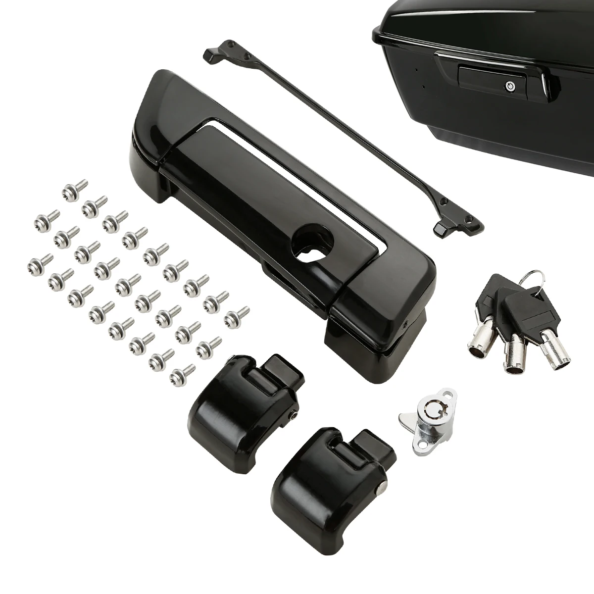 Motorcycle Trunk Lids Latches Trunk Latches Key Hinges For Harley Davidson Touring Road Glide King 2014-2025 24 Motorcycle Parts