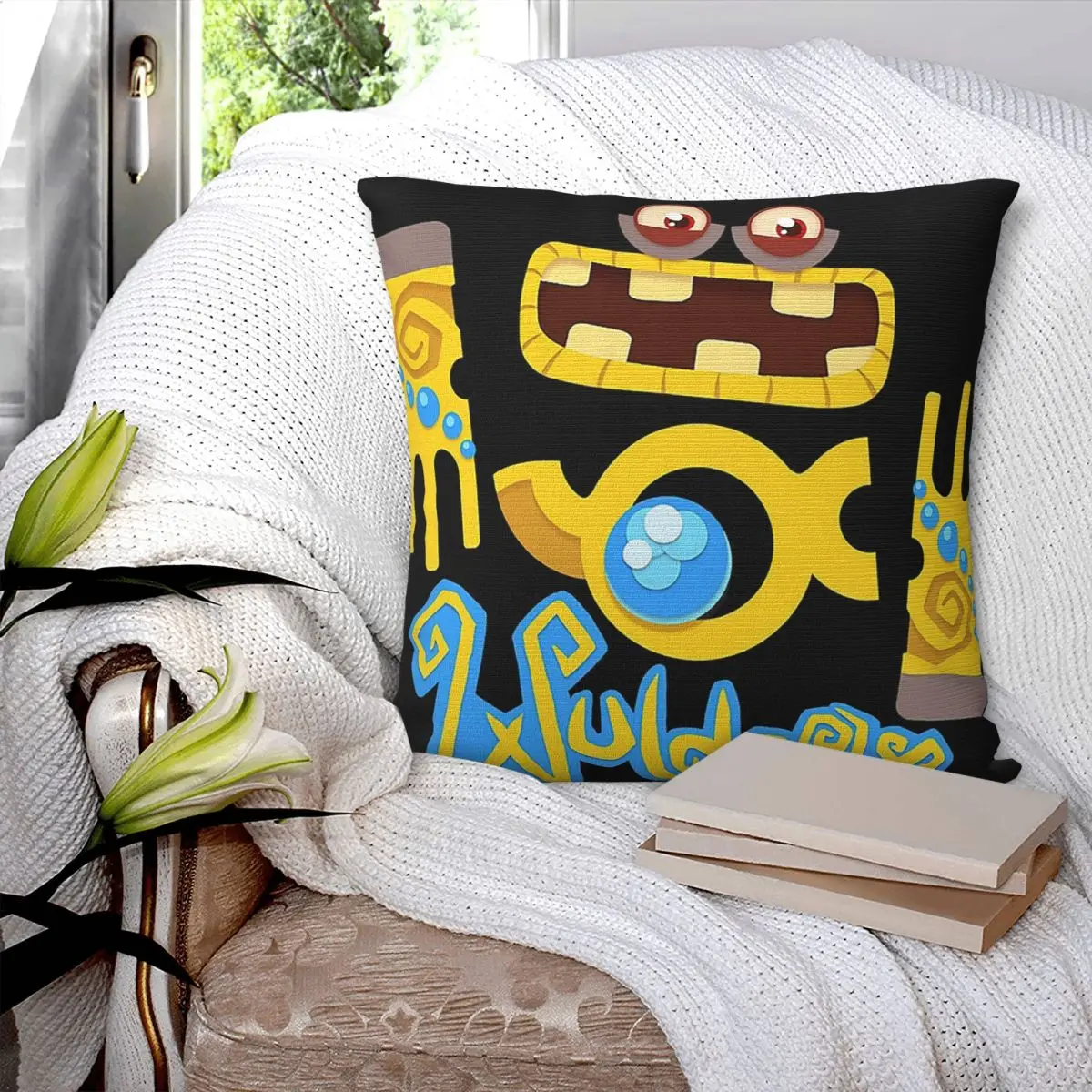 Wubbox My Singing Monsters Square Pillowcase Pillow Cover Polyester Cushion Decor Comfort Throw Pillow for Home Sofa