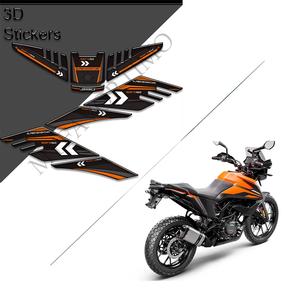 

For 390 Adventure adv Motorcycle Fuel Tank Sticker 3D Decals 2019 2020 2021 2022 2023