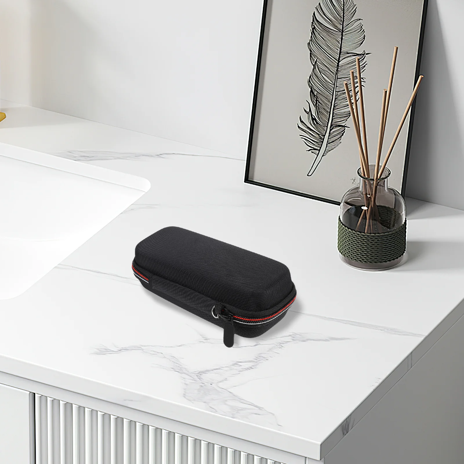 

1Pcs Portable Shaver Carrying Case Eva Material Beard Razor Holder Compact Design for Travel Men's Grooming Accessory