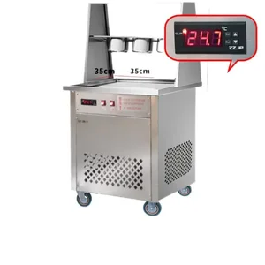 110 فولت / 220 فولت التايلاندية التجارية آلة الثلج المقلي الفاكهة المقلية ماتشا وعاء طويل سميكة قطع آلة الثلج المقلي أعلى 10 مبيعات لآلة الآيس كريم التايلاندية - رقم 3