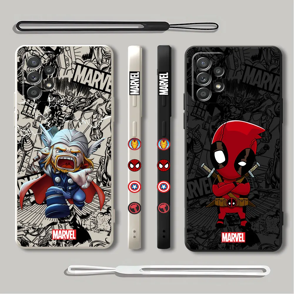 Marvel Thor Deadpool Case for Samsung Galaxy A12 A25 A24 A34 A11 A13 A32 A22 A23 A42 A21s A54 A53 A72 A52 A33 Silicone Cover