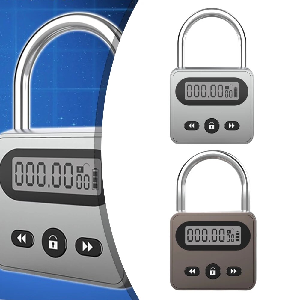 Blocco timer digitale in metallo con conto alla rovescia di 999 ore e display LCD intuitivo per una gestione efficace del tempo