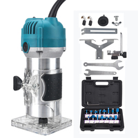 Electric Trimmer woodwork 800W 30000rpm Wood Router Machine Hand DIY Milling Carving Power oils With Mill