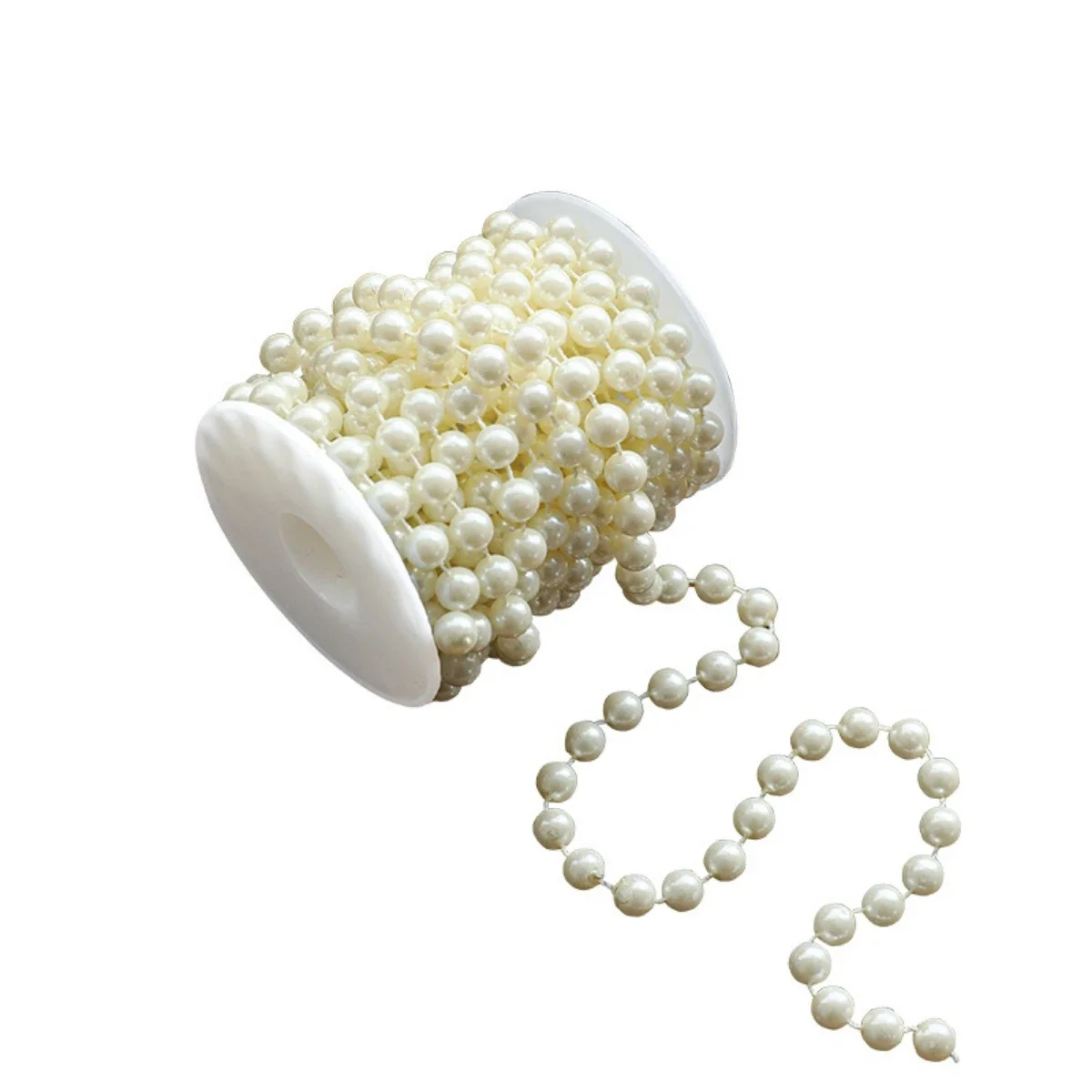 

Imitation Pearl Bead Chain White Cord Thread Trim DIY Bouquet Jewelry For Wedding Party Decoration Craft Accessories