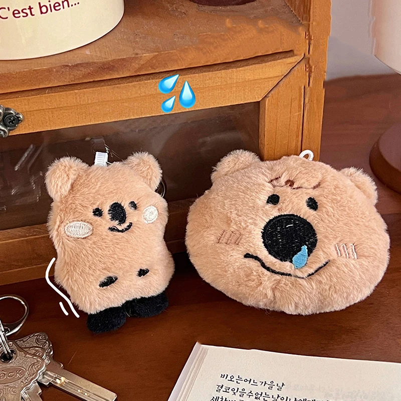 Funny Cute Plush Koala Keychain Bag Pendant Doll Cute Cartoon Bear Plush Bag Hanging Accessories Doll Toy Key Ring Children Gift