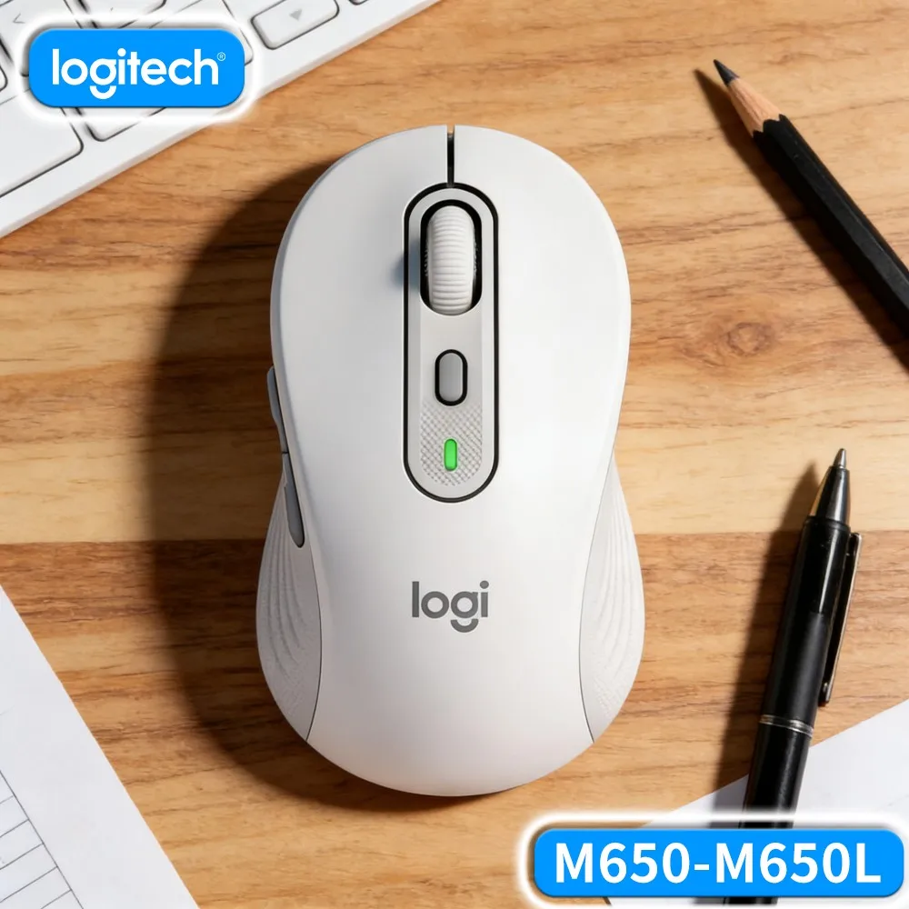 Logitech M650/M650L Signature Mouse Wireless Smartwheel Scroll 5 Programmable Keys Wide OS Compatibility Laptop Use