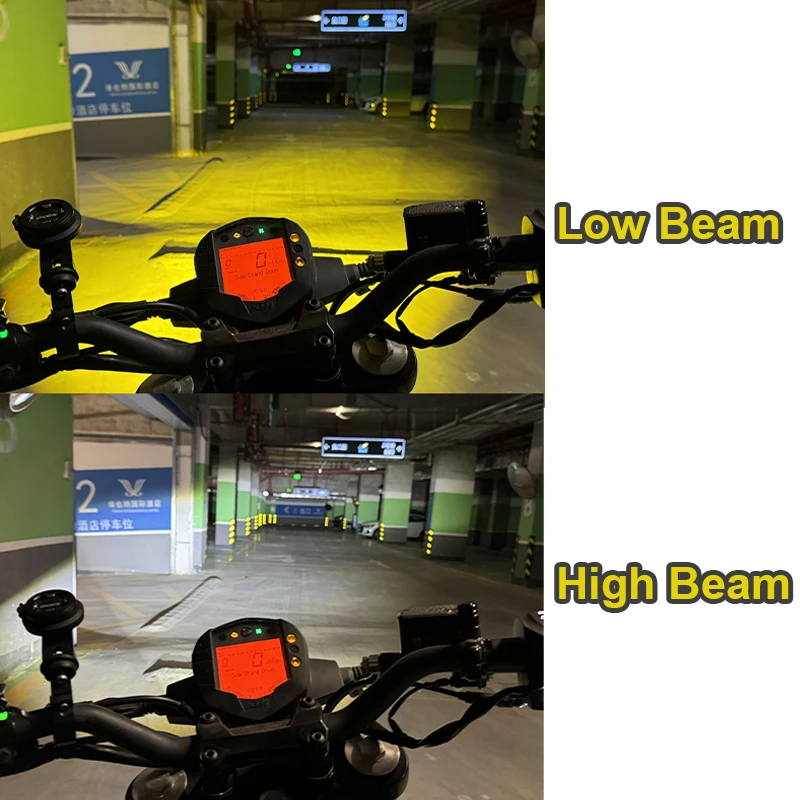 Future Eyes F150S Mini Motorcycle Spotlight Hidden Fog Light Small Lamp High and Low Beam Light 60W Moto LED Auxiliary Spotlight