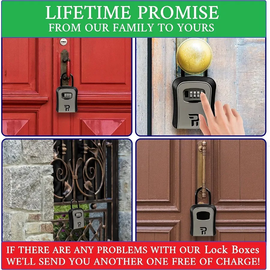 Key Lock Box for Outside Realtor Lockbox for House Keys Outdoor Combination Key Hiders to Hide a Key Safe Storage in Secure and