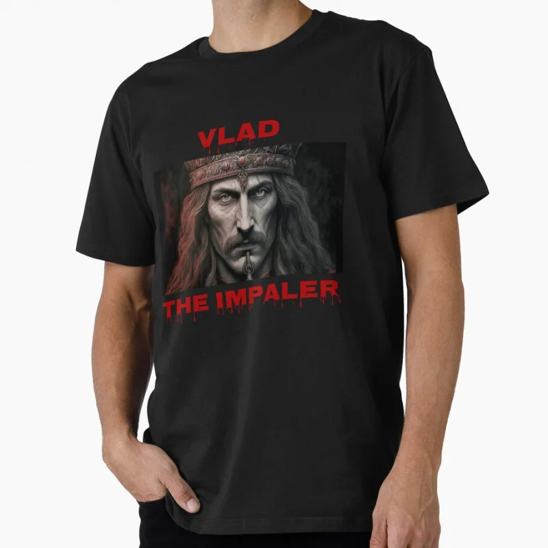 

Vlad Țepeș 0128 Vlad The Impaler Dracula Scary halloween Gift T-Shirt Retro Horror Gothic Vampire Graphic Clothes All size Tops