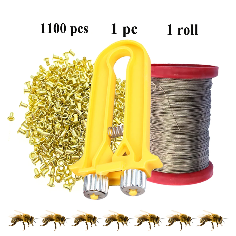 Wiring Beehive Frames Copper Facing Eyelets Cable Crimper Tensioner Tighten Wired Frame Crimping Embedder 201 SS Hive Install