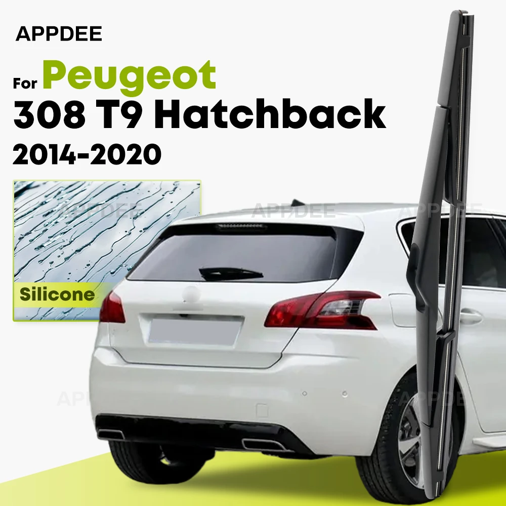 

Silicone Rear Wiper For Peugeot 308 T9 Hatchback 2014-2020 coated windshield wiper blade 9" Rear Window Brushes