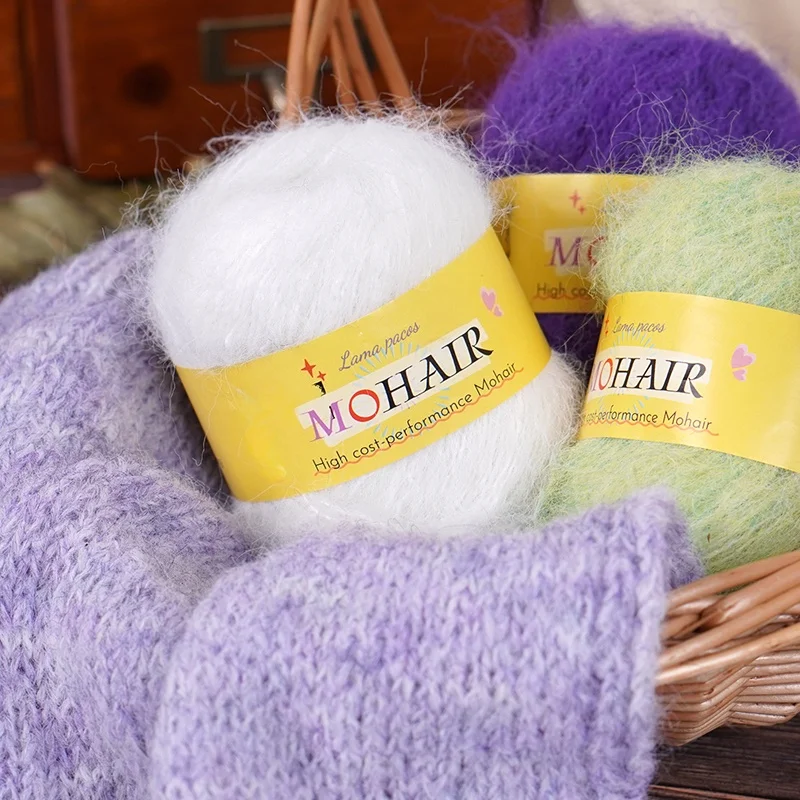 غزل الألبكة الموهير عالي الجودة، غزل ملون متعدد الألوان، خيوط كروشيه طويلة الشعر، مواد الحياكة اليدوية، تستخدم لحياكة البلوزات العصرية للرجال والنساء في الخريف والشتاء، والأوشحة، والقبعات، والإكسسوارات اليدوية، وما إلى ذلك كرات غزل، متوفرة بألوان متعددة، 10% موهير، 35% صوف، 55% أكريليك، 1 كيس = 10 قطع = 250 جرام