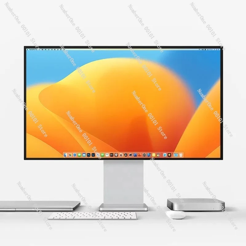 27-inch 4K 144Hz IPS Monitor with Borderless Mirror Design,Supports Vertical Screen and Type-C Connection,Ideal External Display