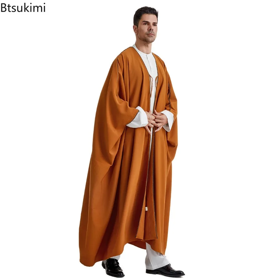 Abaya 2025 nouveau Style hommes Robe, arabe, saoudien, iranien, dubaï, émirates arabes unis hommes mode musulmane vêtements d'extérieur mâle