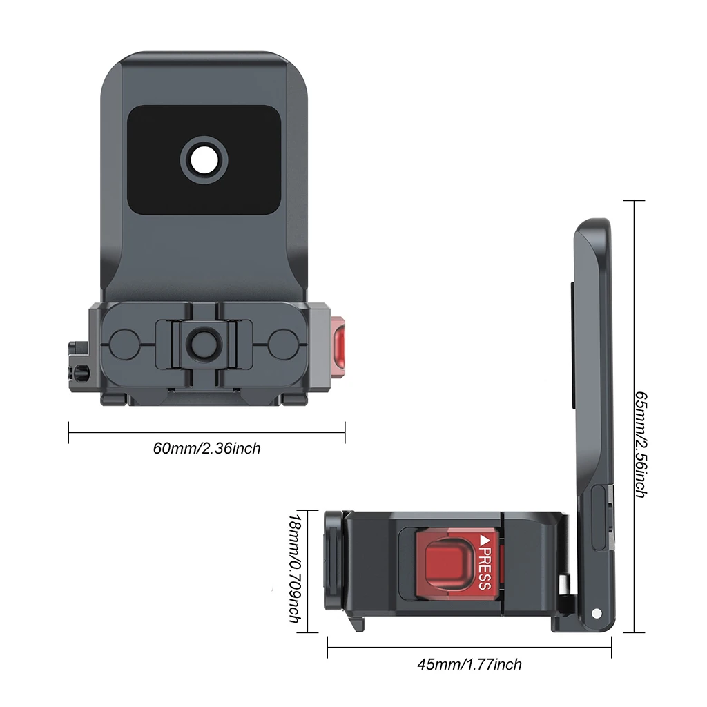 

Магнитный монтажный кронштейн для DJI Osmo Pocket 3 — прочный и стабильный дизайн для нескольких аксессуаров